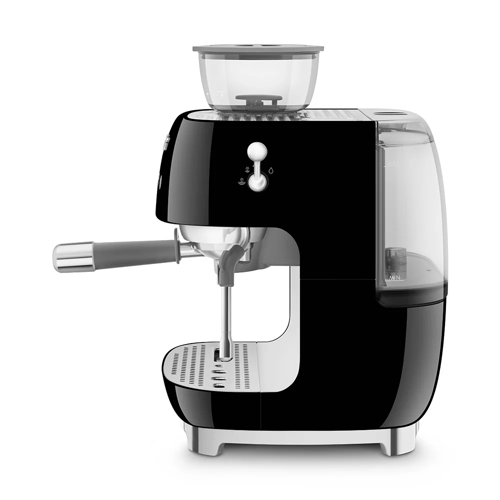 SMEG Manual Espresso Coffee Machine with Grinder (Black) - Image 3