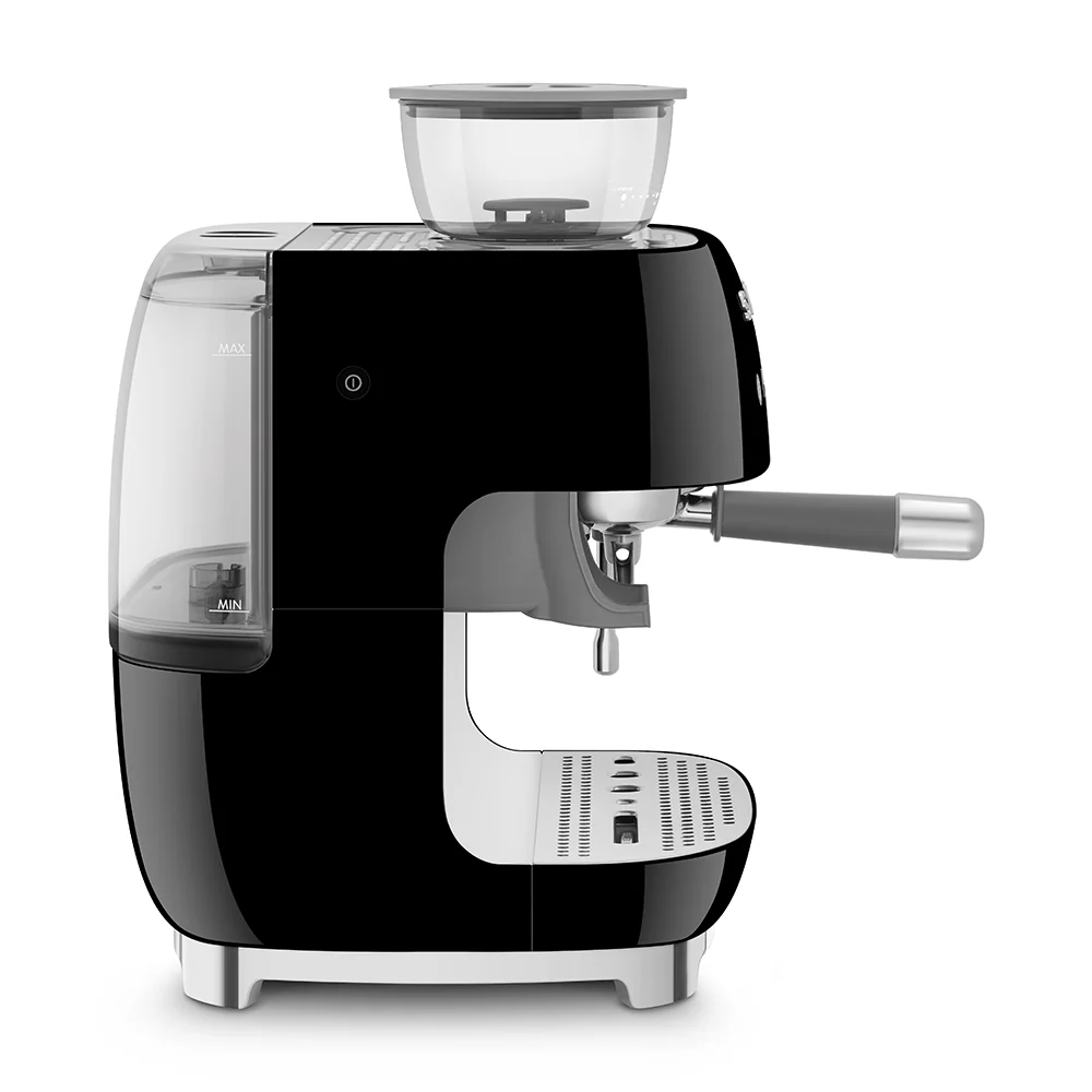 SMEG Manual Espresso Coffee Machine with Grinder (Black) - Image 4