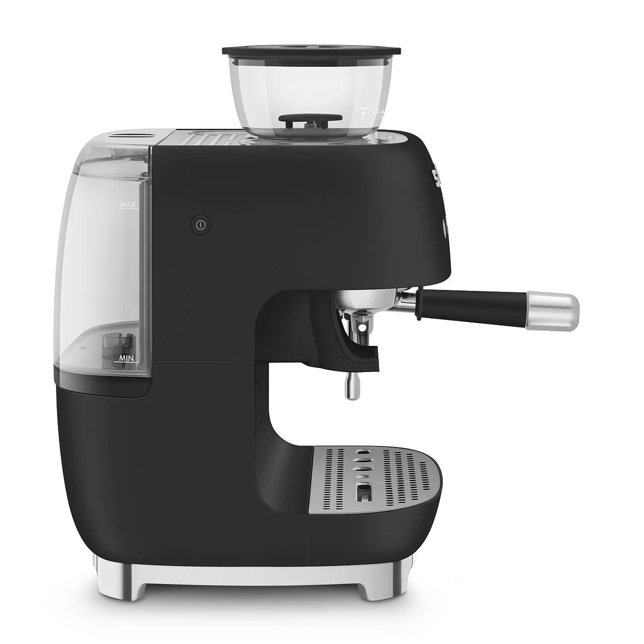 SMEG Manual Espresso Coffee Machine with Grinder (Black Matte) - Image 3