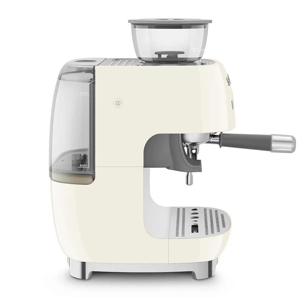 SMEG Manual Espresso Coffee Machine with Grinder (Cream) - Image 5