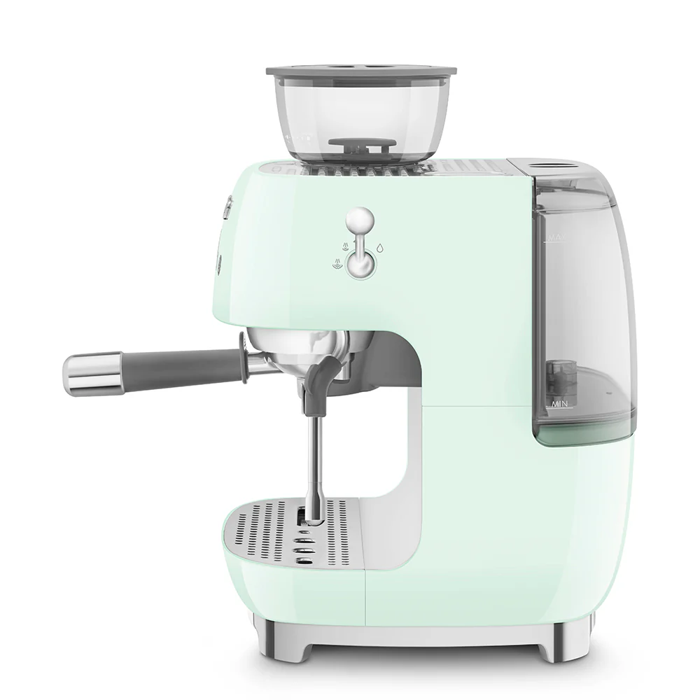 SMEG Manual Espresso Coffee Machine with Grinder (Pastel Green) - Image 5