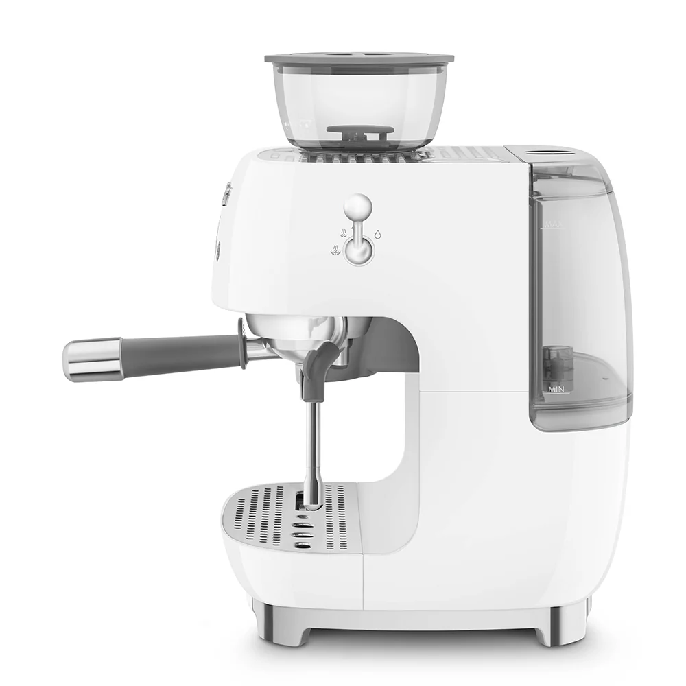 SMEG Manual Espresso Coffee Machine with Grinder (White) - Image 5