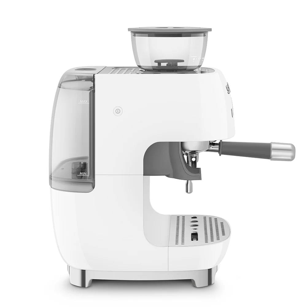 SMEG Manual Espresso Coffee Machine with Grinder (White) - Image 6