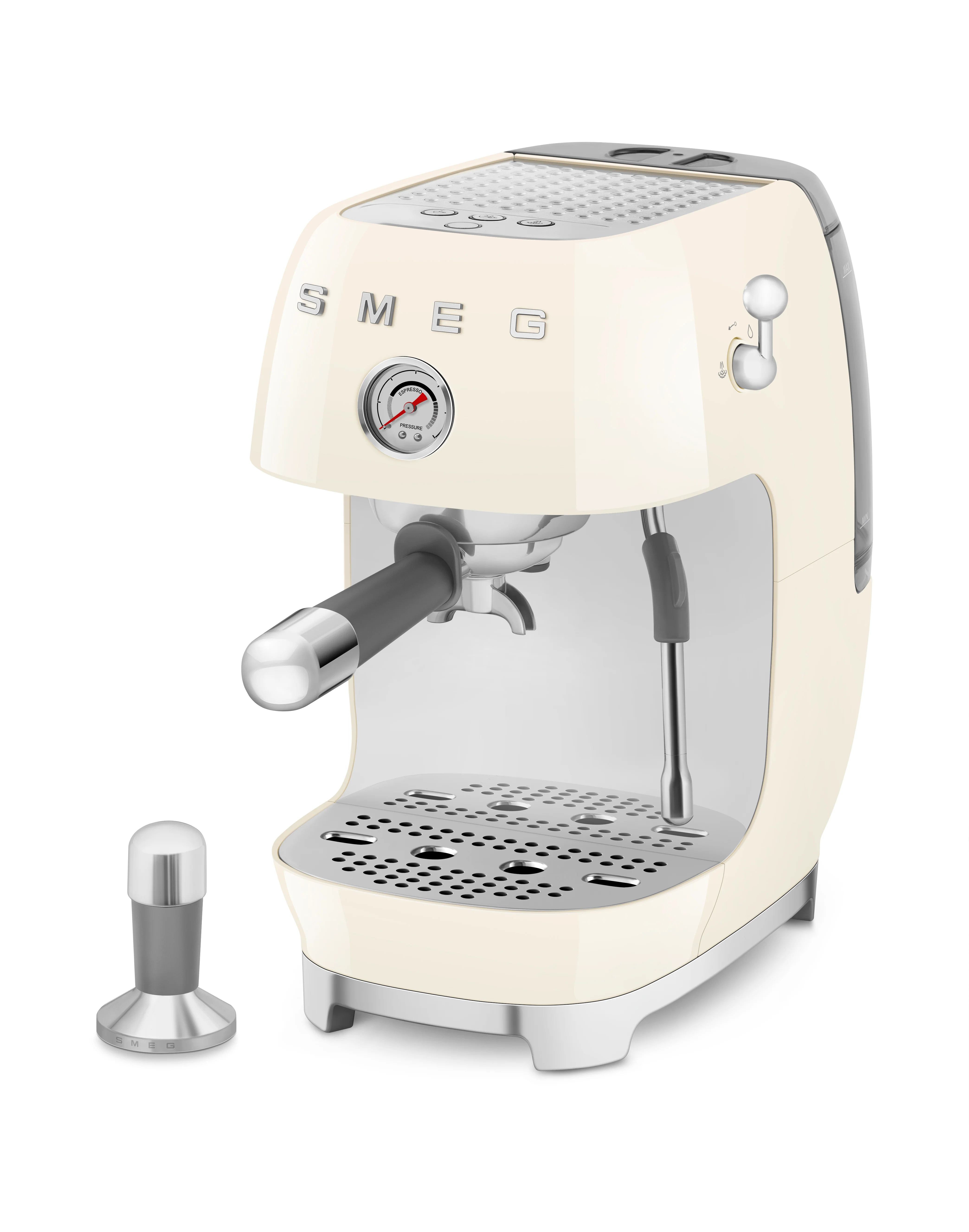 SMEG Manual Espresso Coffee Machine with Cold Brew (Cream) - Image 3