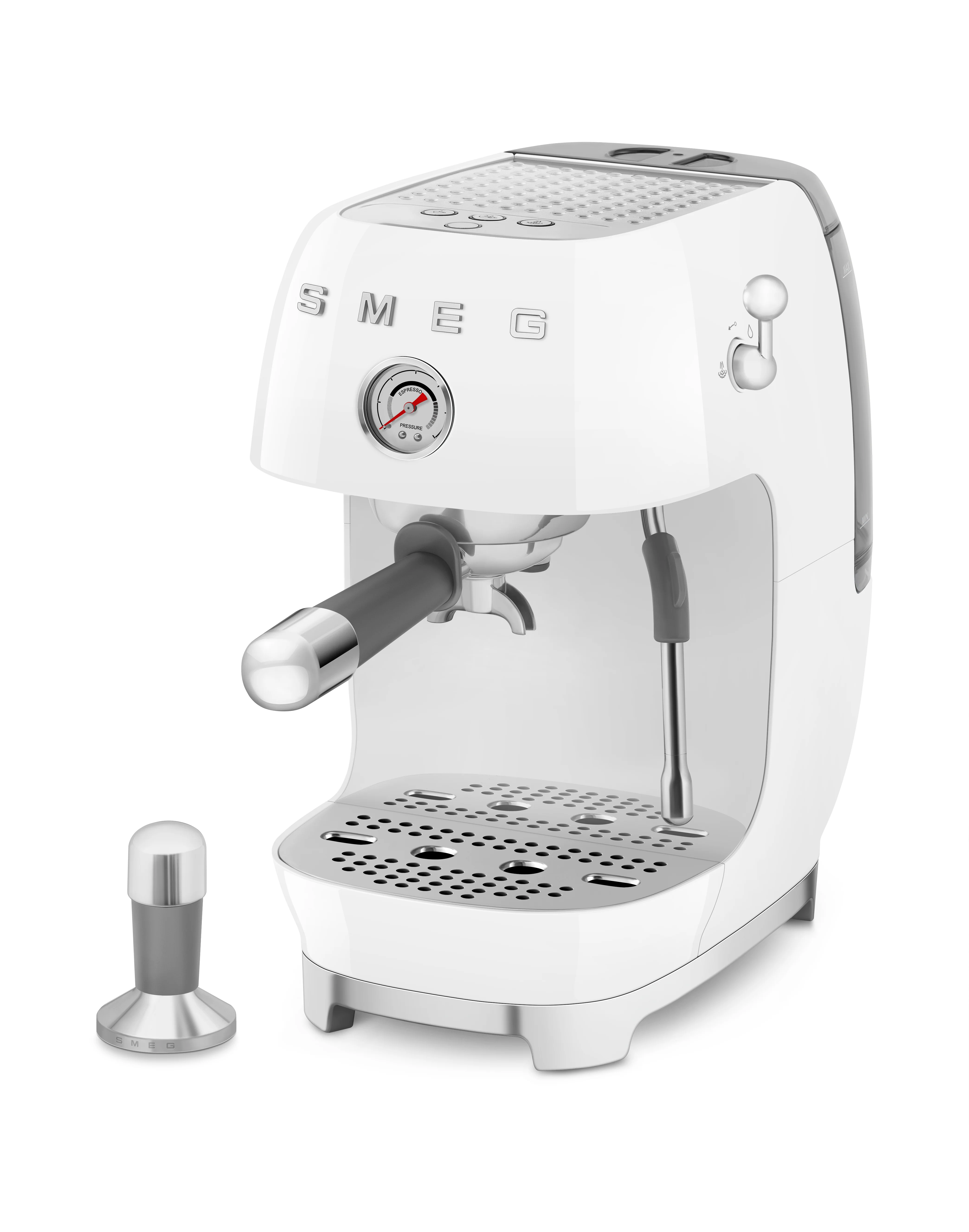 SMEG Manual Espresso Coffee Machine with Cold Brew (White) - Image 3