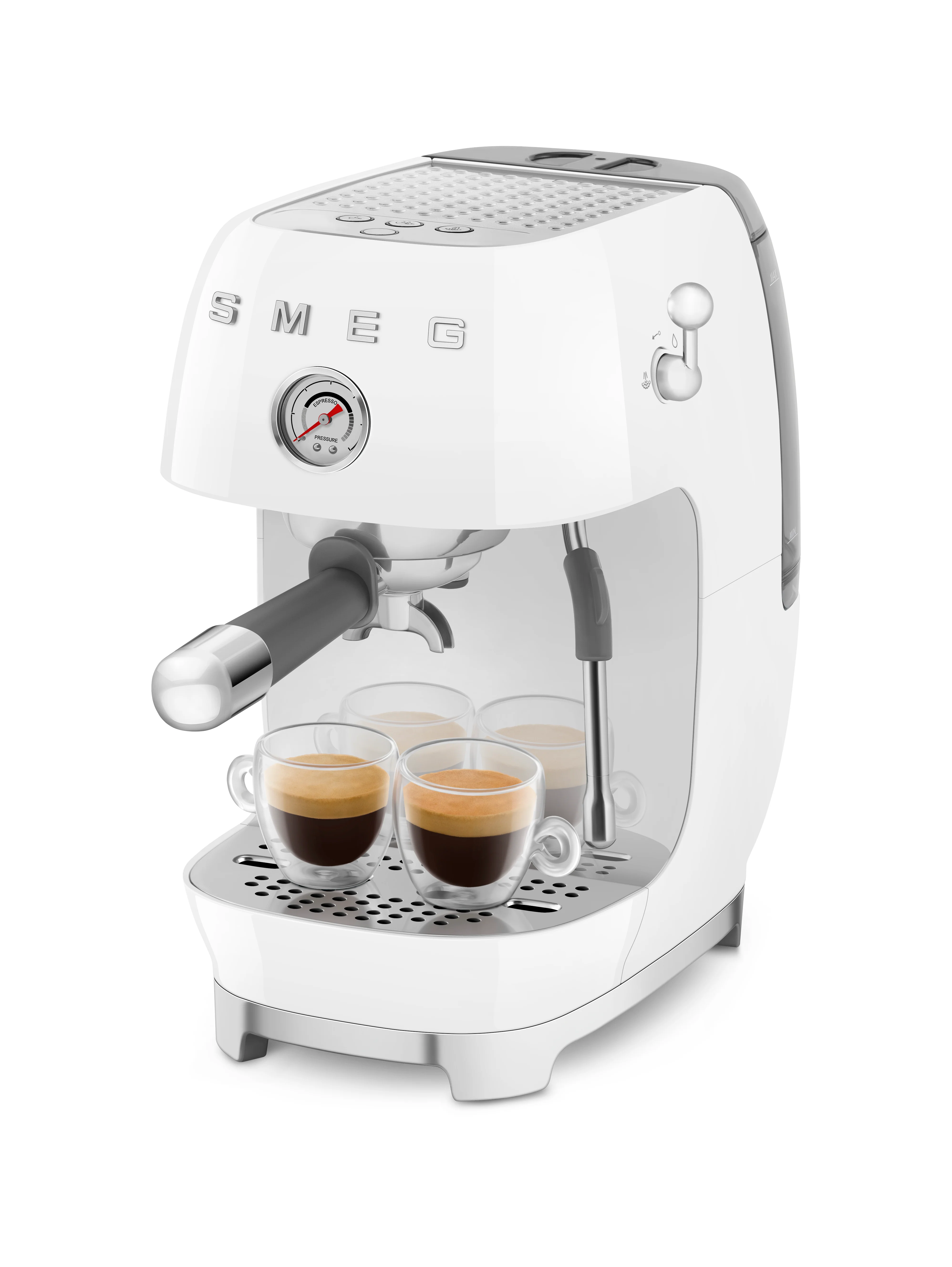 SMEG Manual Espresso Coffee Machine with Cold Brew (White) - Image 5