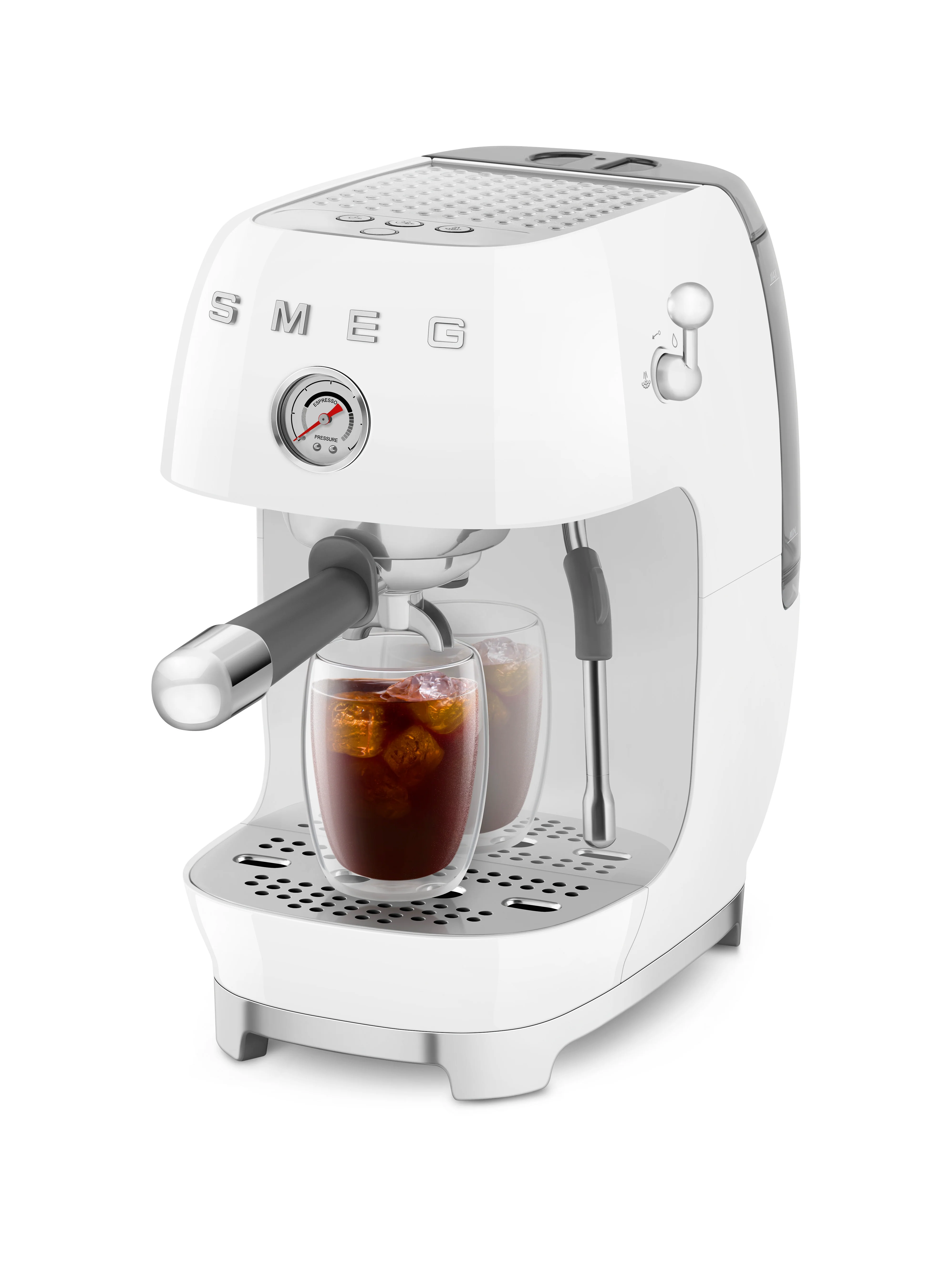 SMEG Manual Espresso Coffee Machine with Cold Brew (White) - Image 6