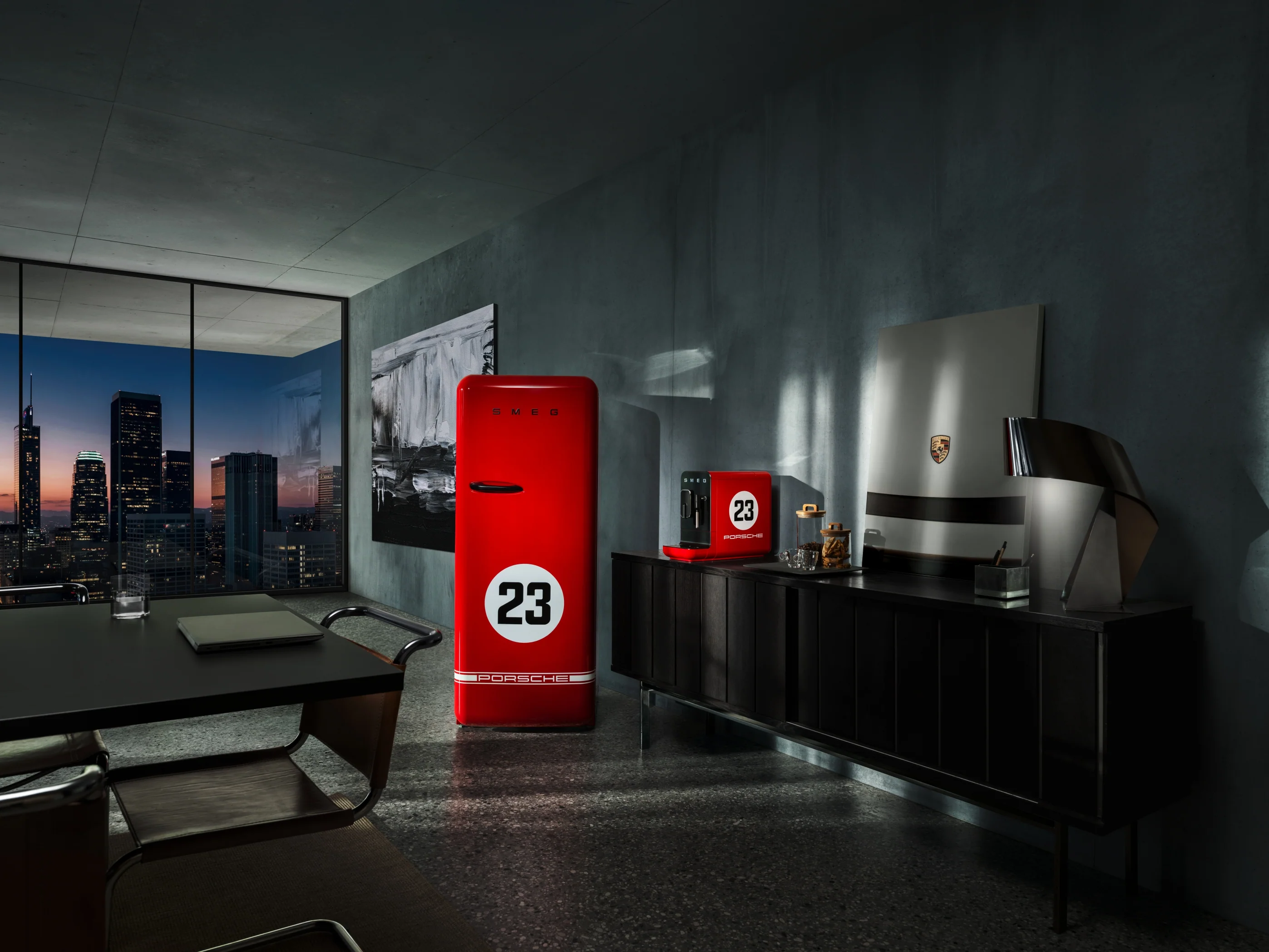 Porsche x SMEG FAB28 Retro Refrigerator Right Hinge 917 Salzburg Limited Edition (Red) - Image 6