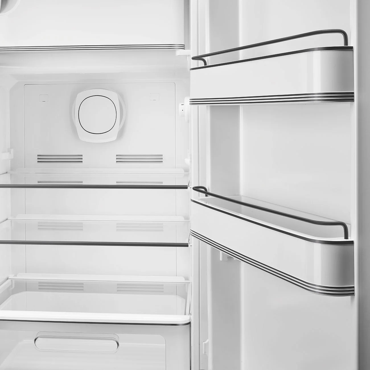 Porsche x SMEG FAB28 Retro Refrigerator Right Hinge Carrara Edition (Green Metallic) - Image 6