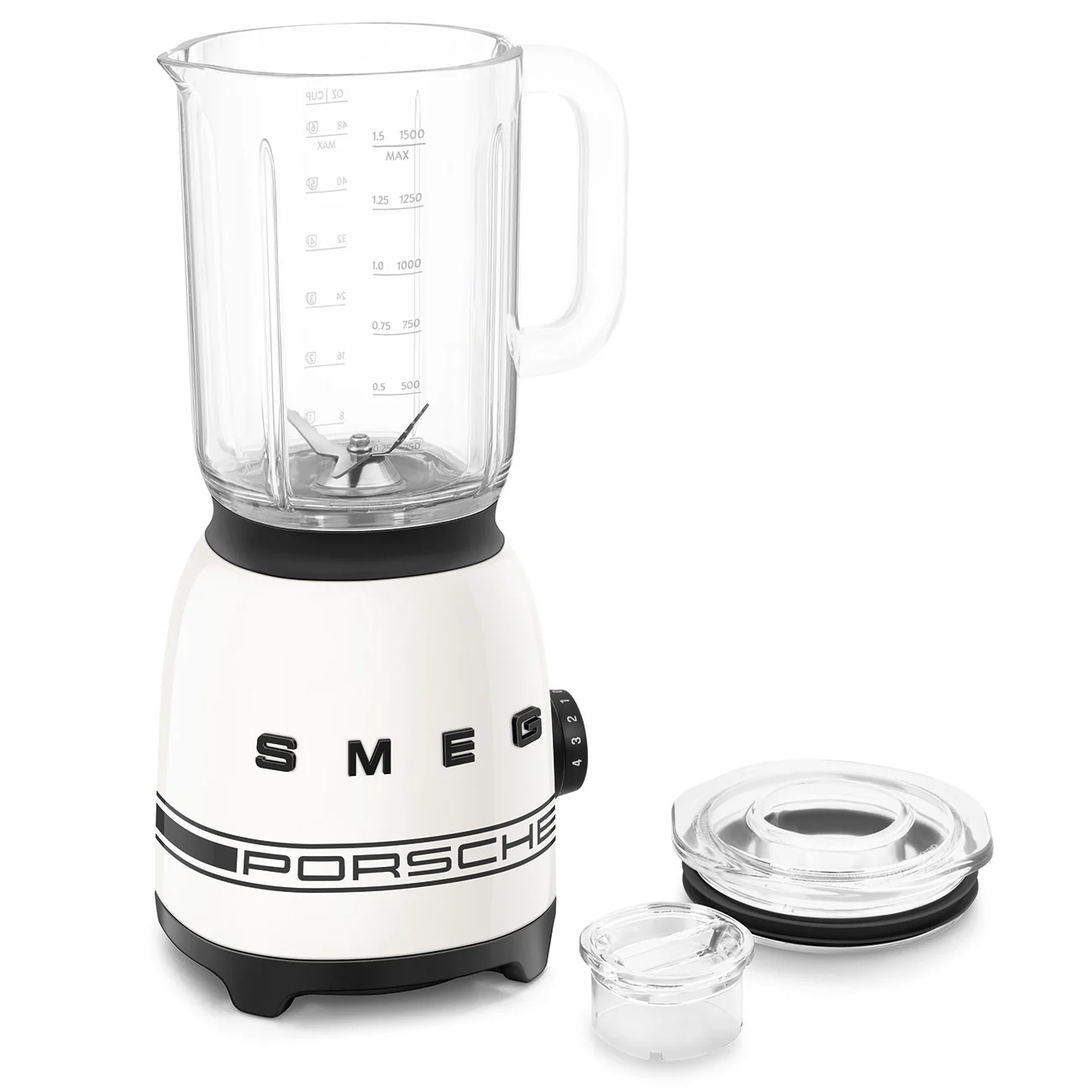 Porsche x SMEG Stand Blender with Tritan™ Renew Jar Carrara Edition (White Metallic) - Image 3