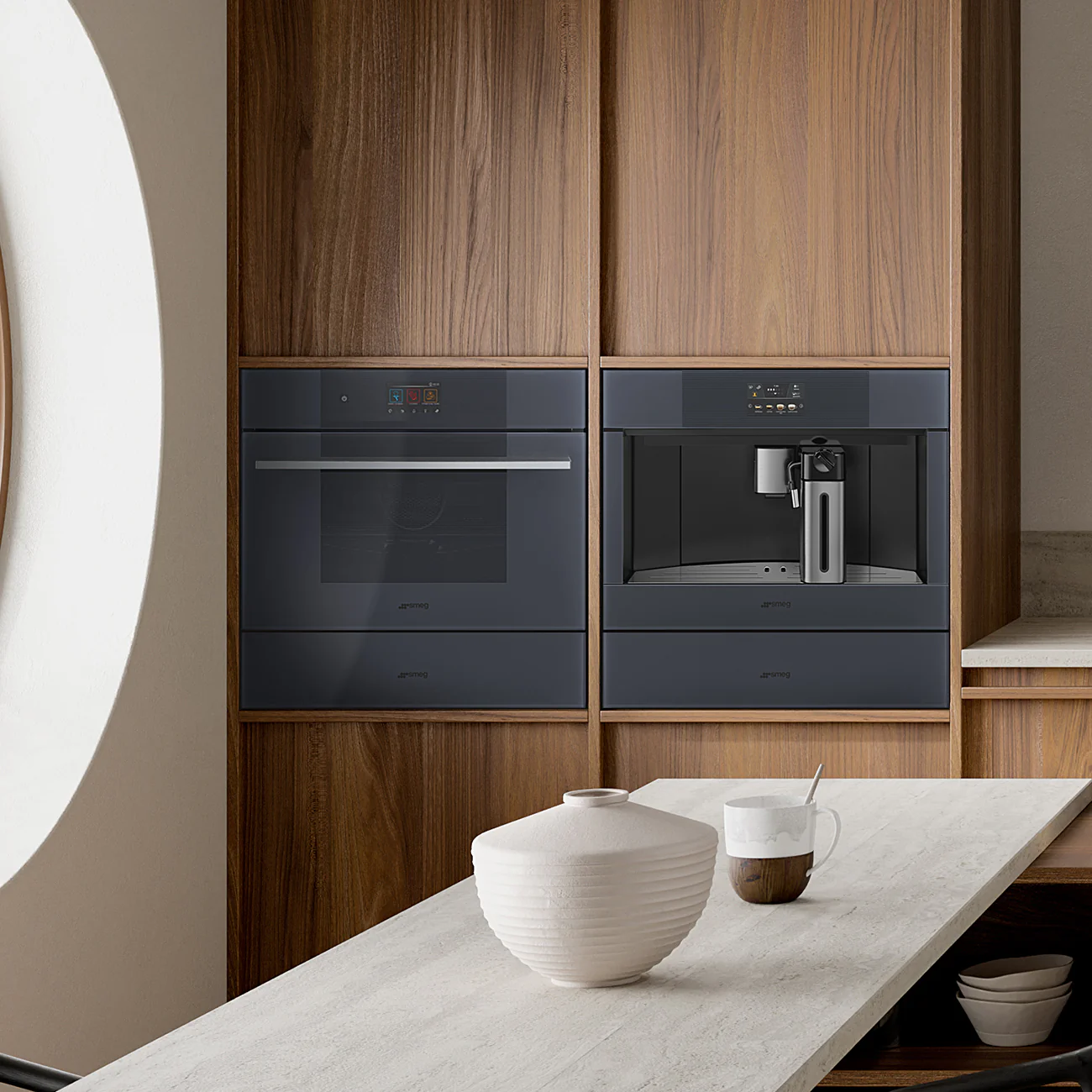 SMEG 24" Built In Built In Coffee System (Neptune Gray) - Image 3