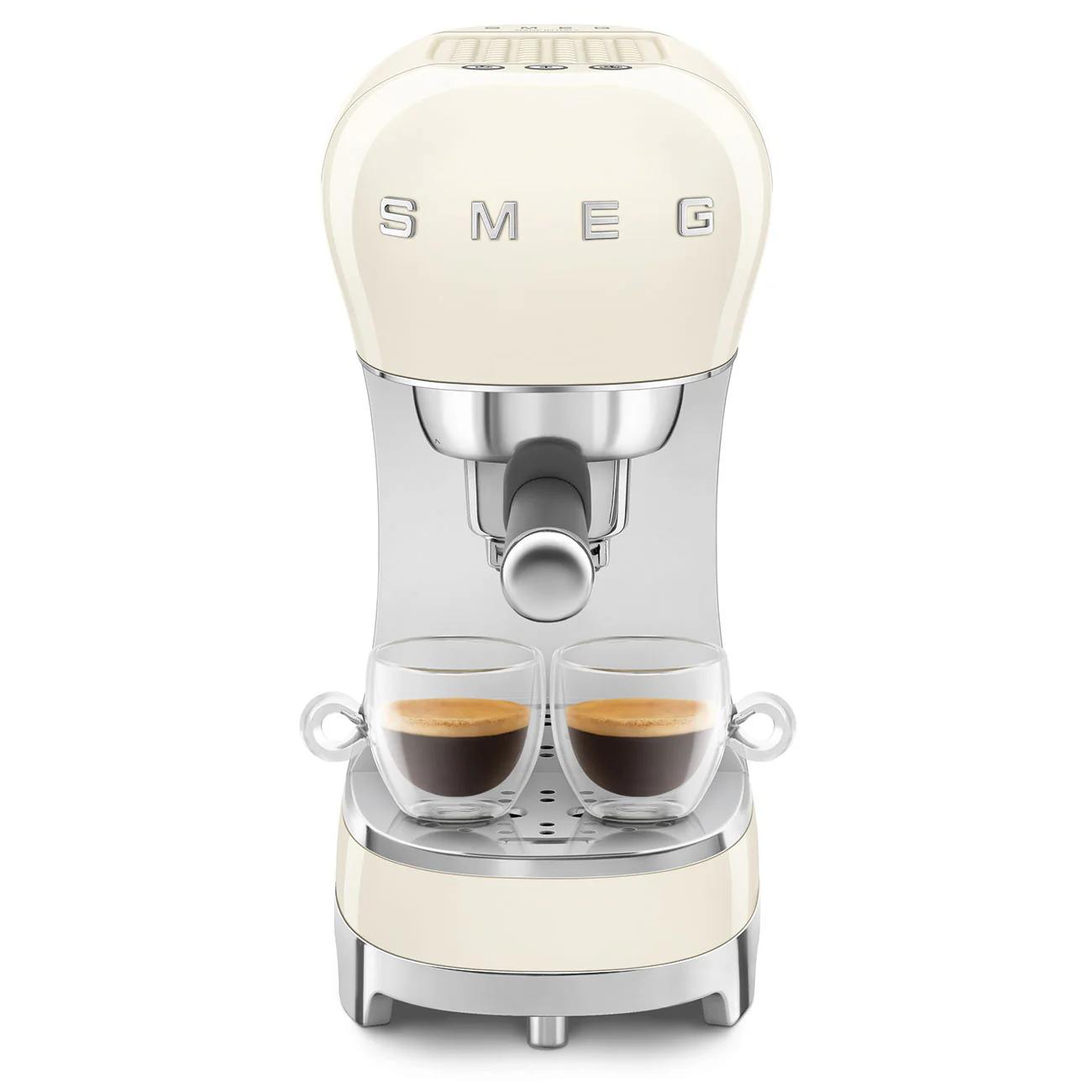 SMEG Manual Espresso Coffee Machine (Cream) - Image 3
