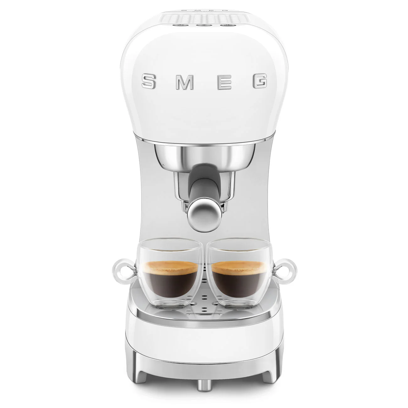 SMEG Manual Espresso Coffee Machine (White) - Image 3