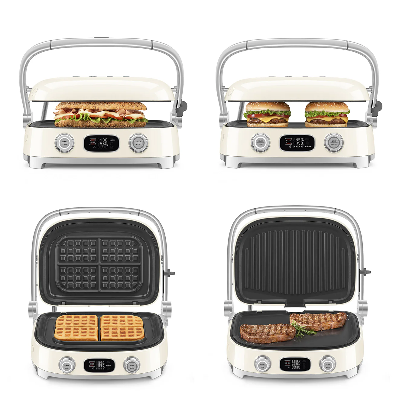 SMEG Multi Use Grill (Cream) - Image 4
