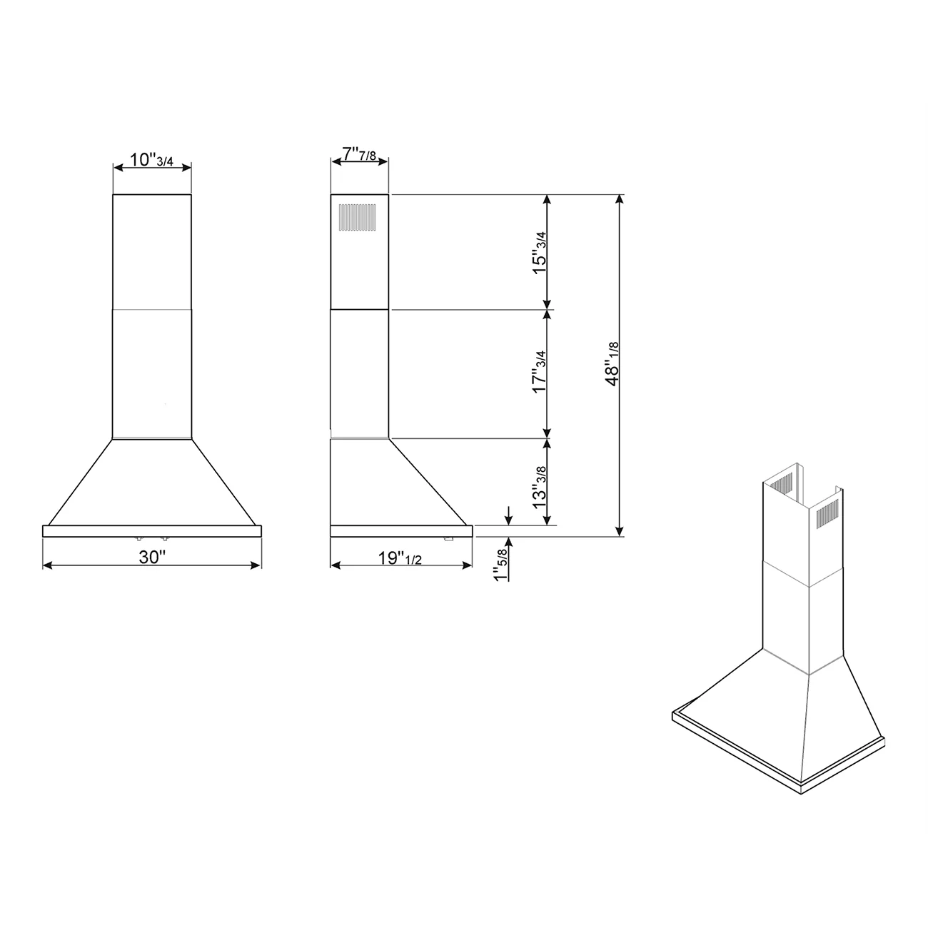 SMEG Portofino 30" Wall Hood (White) - Image 3