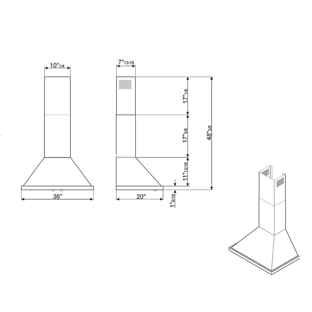 SMEG Portofino 36" Wall Hood (White) - Image 3