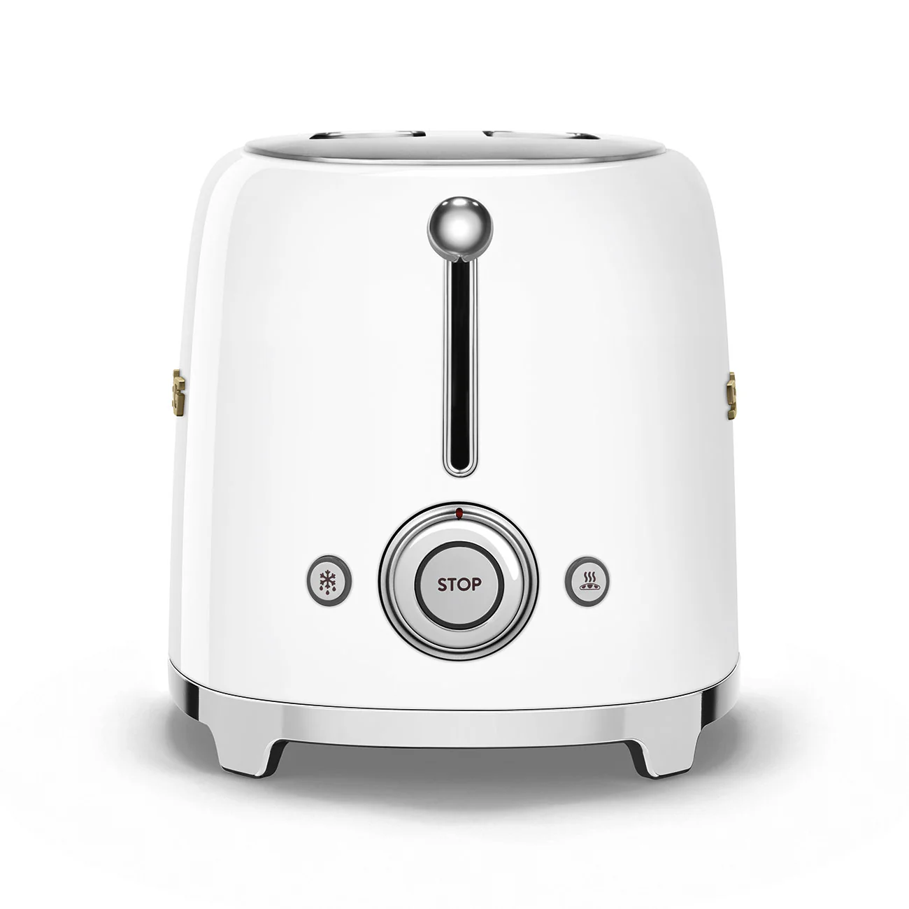 SMEG x OVO 2-Slice Electric Toaster (White and Gold) - Image 3